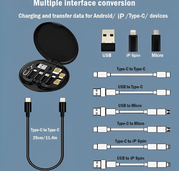 5 In 1 Data Cable Set All In One 60w
